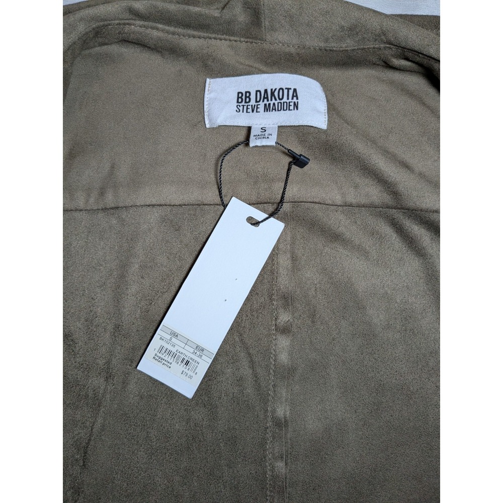 BB Dakota Steve Madden Women's Faux Suede Jacket Retail Price $79.00 Size Small - Picture 4 of 7